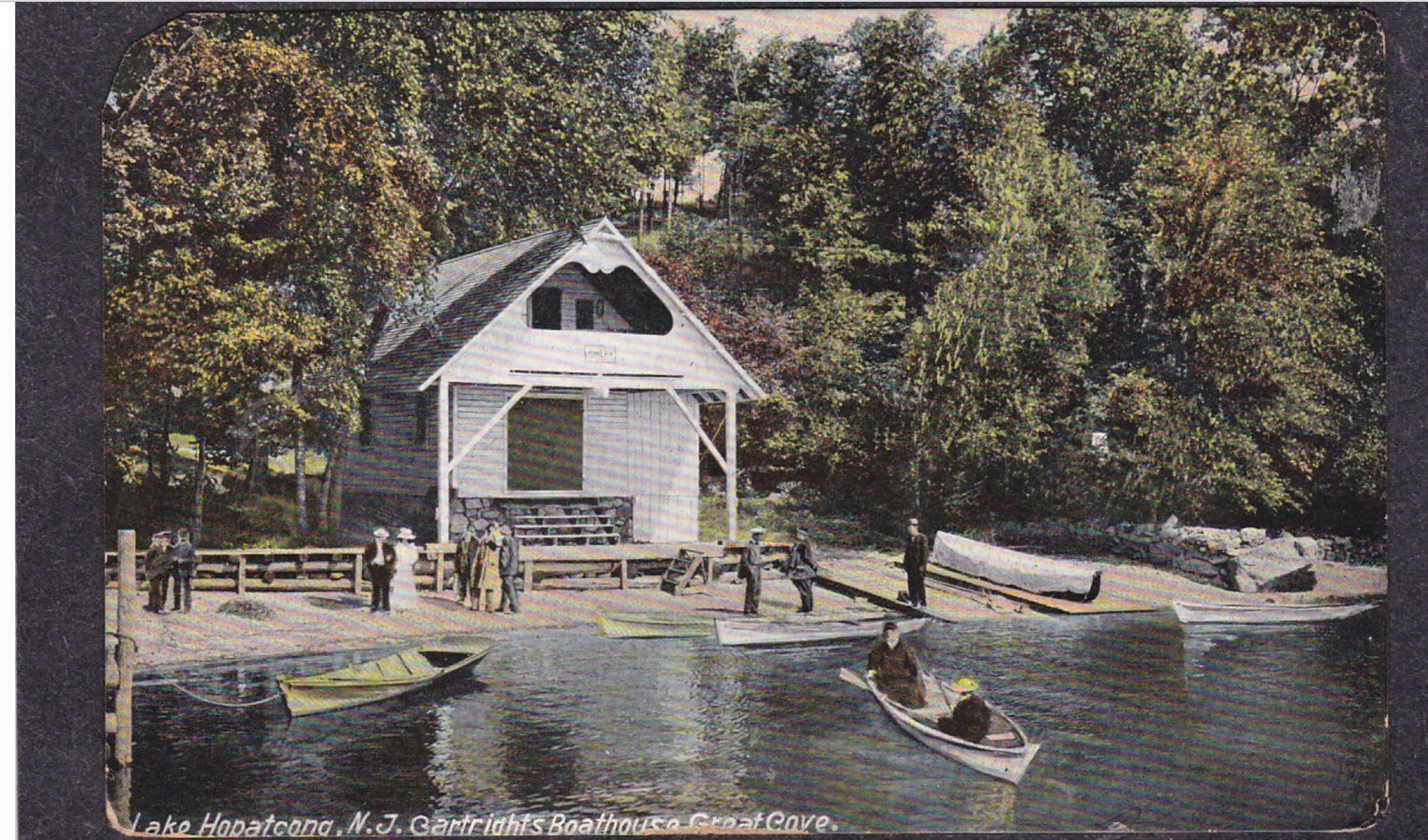 Lake Hopatcong N J Cartights Boathouse at Great Cove Lake Hopatcong Old Pictures of Sussex